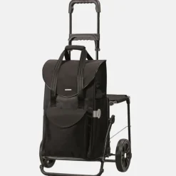 Boodschappentrolleys^Andersen Komfort Shopper Senta Stoel boodschappentrolley zwart