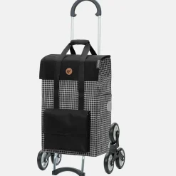 Boodschappentrolleys^Andersen Royal Shopper Hedda traploper boodschappentrolley zwart