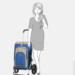Boodschappentrolleys^Andersen Royal Shopper Hydro 2.1 boodschappentrolley blauw
