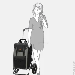 Boodschappentrolleys^Andersen Royal Shopper Senta boodschappentrolley grijs