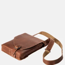 Schoudertassen^Aunts and Uncles Jason Hunter schoudertas M vintage tan