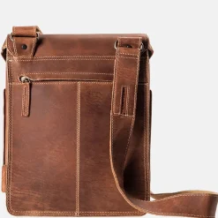 Schoudertassen^Aunts and Uncles Jason Hunter schoudertas M vintage tan