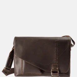 Heren Laptoptassen^Aunts and Uncles Judd Hunter big laptoptas vintage brown