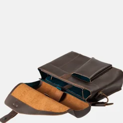 Heren Laptoptassen^Aunts and Uncles Judd Hunter big laptoptas vintage brown