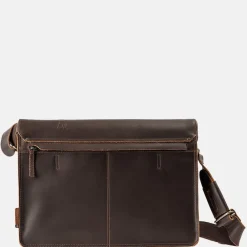 Heren Laptoptassen^Aunts and Uncles Judd Hunter big laptoptas vintage brown