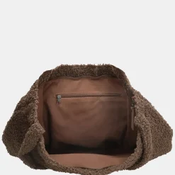 Shoppers^Beagles Ariany teddy shopper XL donker taupe -- OUD