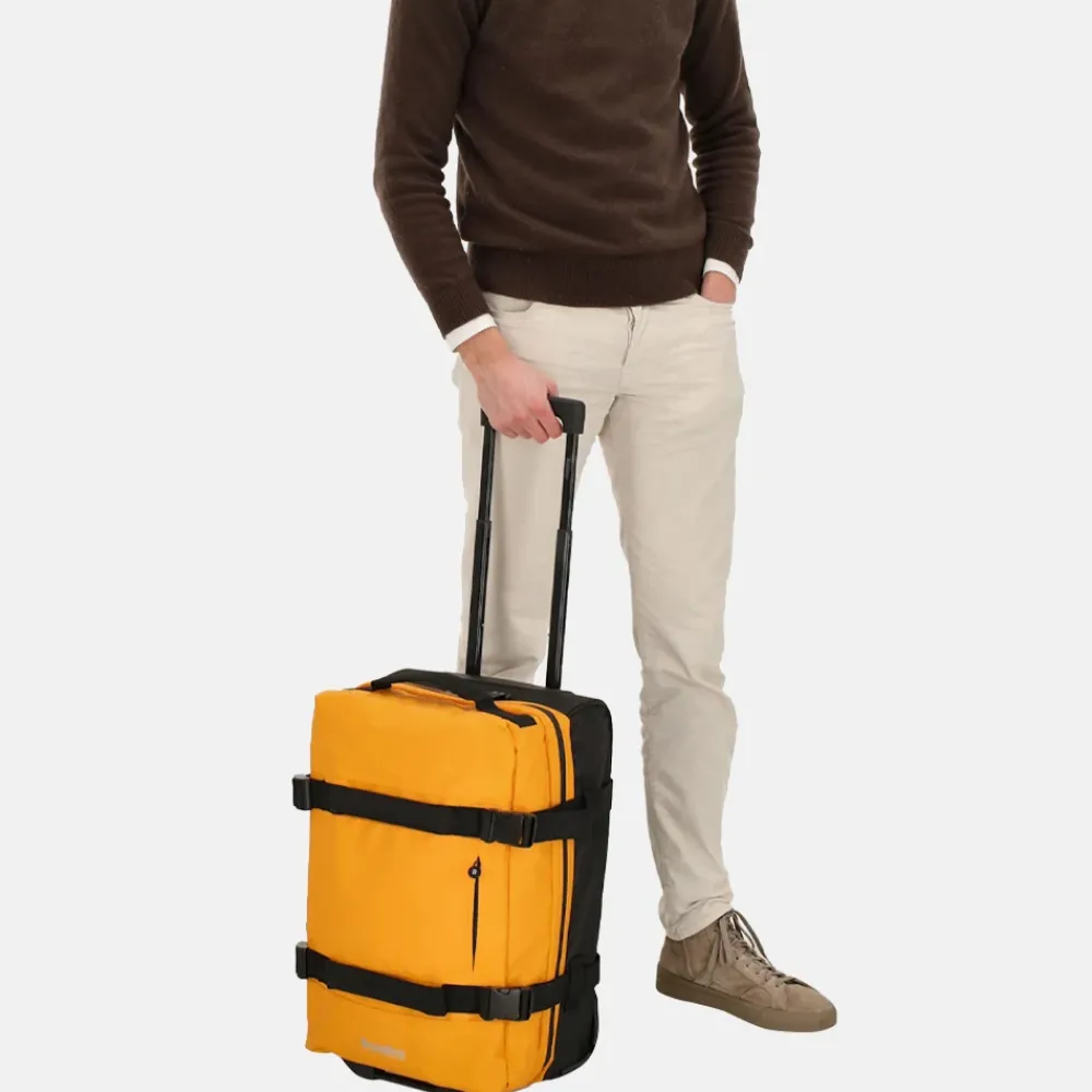 Handbagage Tassen | Reistassen Op Wielen^Beagles Dubbeldekker reistas op wielen 52 cm okergeel
