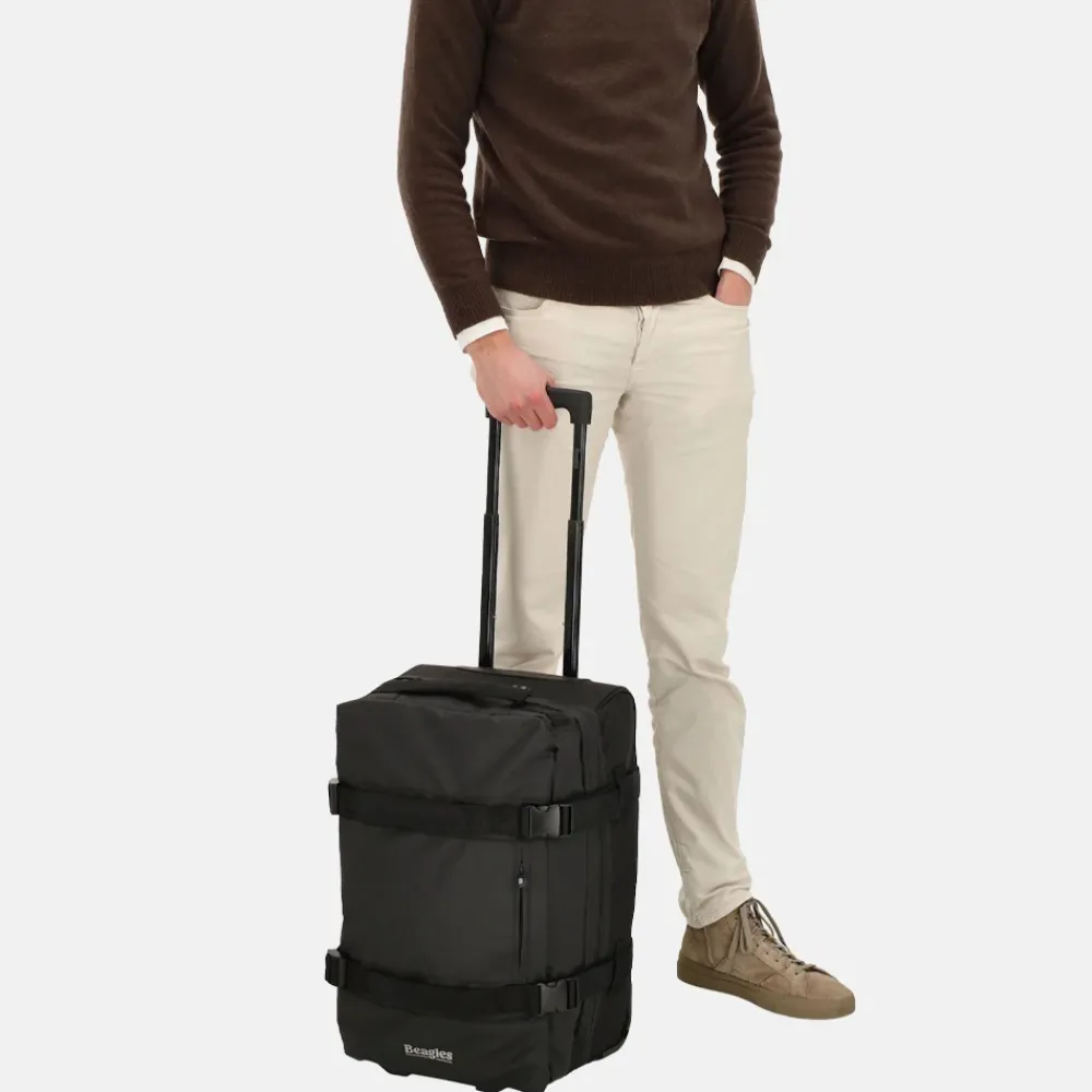 Handbagage Tassen | Reistassen Op Wielen^Beagles Dubbeldekker reistas op wielen 52 cm zwart