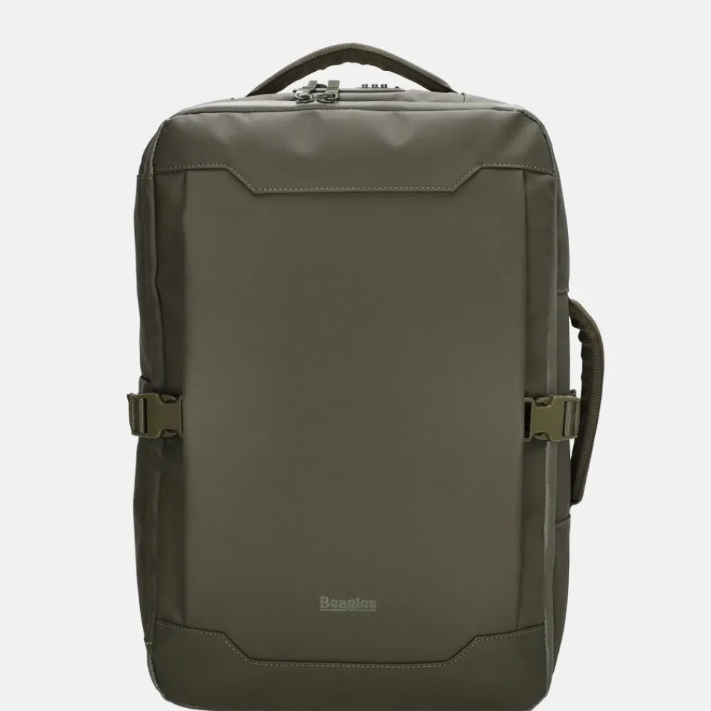 Vrijetijd Rugzakken | Laptop Rugzakken^Beagles laptoprugzak 17 inch olijfgroen