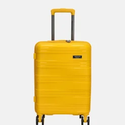 Handbagage Koffers^Beagles Spinner handbagage koffer 55 cm geel