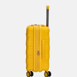 Handbagage Koffers^Beagles Spinner handbagage koffer 55 cm geel