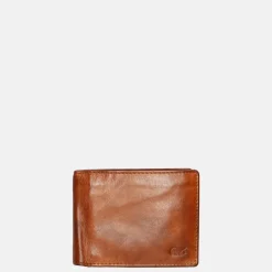 Heren Portemonnees^Bear Design billfold cognac