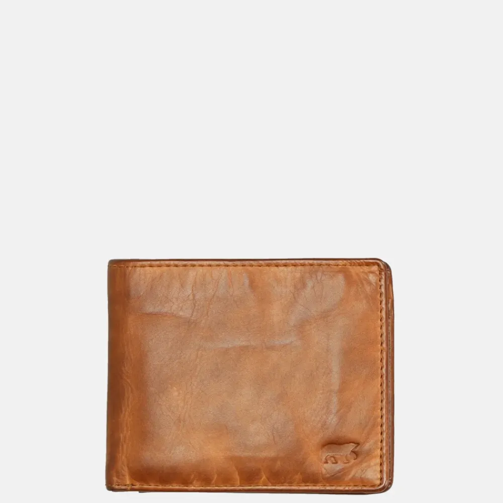 Heren Portemonnees^Bear Design billfold cognac
