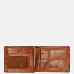 Heren Portemonnees^Bear Design billfold cognac