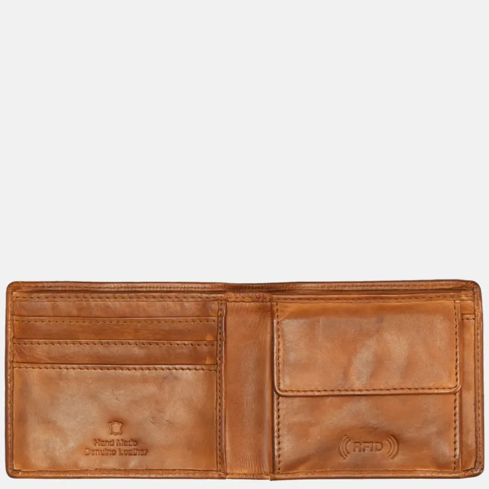 Heren Portemonnees^Bear Design billfold cognac