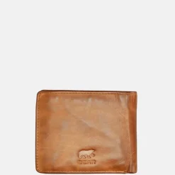 Heren Portemonnees^Bear Design billfold cognac
