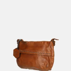 Crossbody Tassen^Bear Design crossbody tas studs cognac