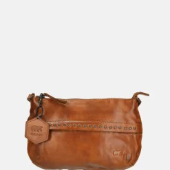 Crossbody Tassen^Bear Design crossbody tas studs cognac