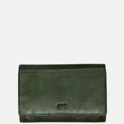 Dames Portemonnees^Bear Design Flappie portemonnee olive