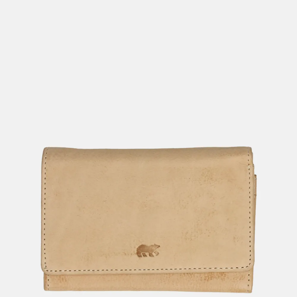 Dames Portemonnees^Bear Design Flappie portemonnee baltic beige