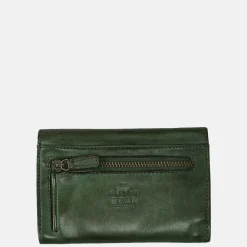 Dames Portemonnees^Bear Design Flappie portemonnee olive