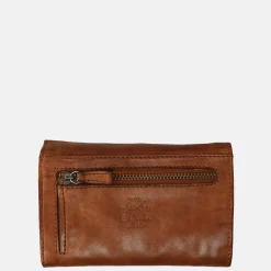 Dames Portemonnees^Bear Design Flappie portemonnee cognac