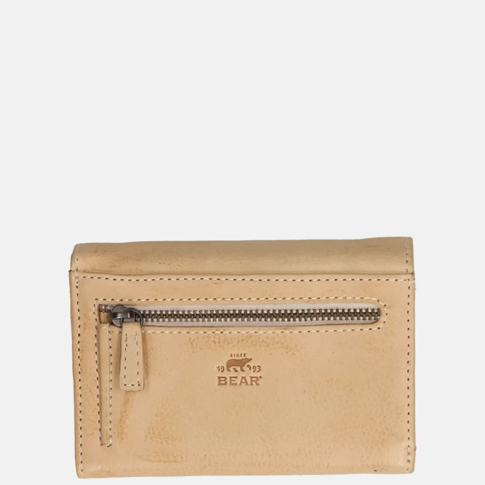 Dames Portemonnees^Bear Design Flappie portemonnee baltic beige