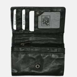 Dames Portemonnees^Bear Design Flappie portemonnee black