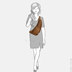 Crossbody Tassen^Bear Design Han crossbody tas cognac