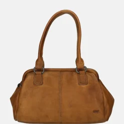 Handtassen^Bear Design handtas cognac