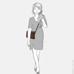 Crossbody Tassen^Bear Design Hanna crossbody tas met overslag brown