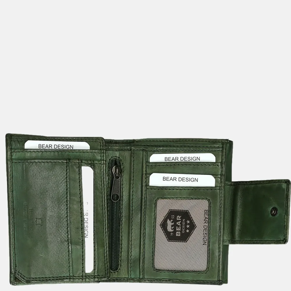 Dames Portemonnees^Bear Design Jill portemonnee green