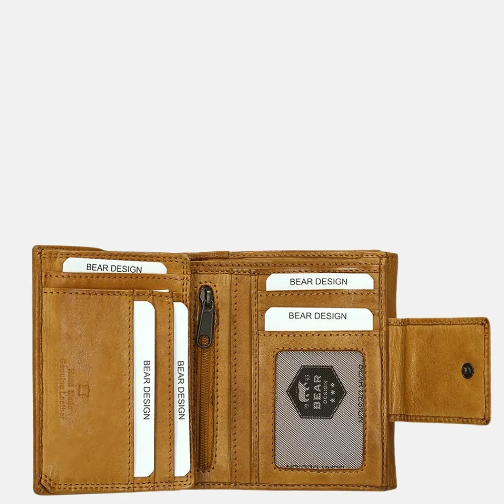 Dames Portemonnees^Bear Design Jill portemonnee oker