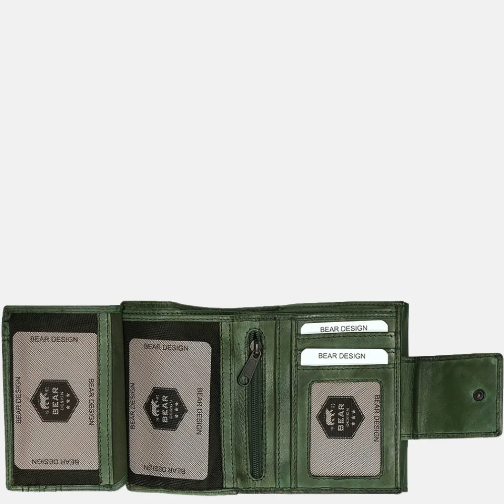 Dames Portemonnees^Bear Design Jill portemonnee green