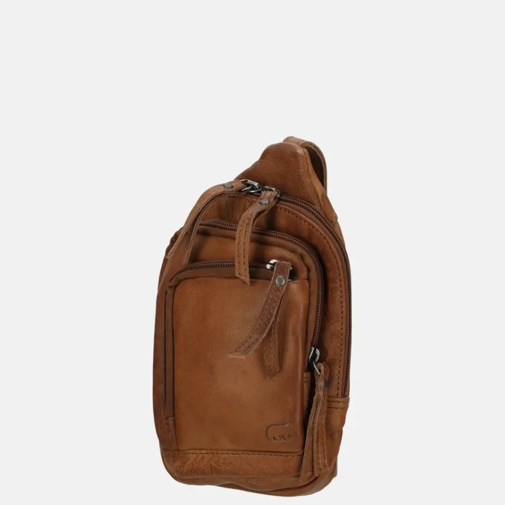 Crossbody Tassen^Bear Design Katinka crossbody tas cognac