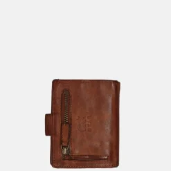 Heren Portemonnees | Gepersonaliseerde Portemonnees^Bear Design Kris billfold voor pasjeshouder cognac