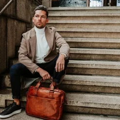 Heren Laptoptassen | Dames Laptoptassen^Bear Design Leandro laptoptas 15.4 inch cognac