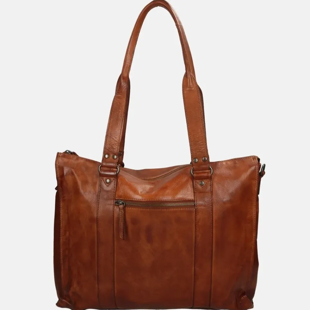 Dames Laptoptassen^Bear Design Mea laptoptas 14 inch cognac