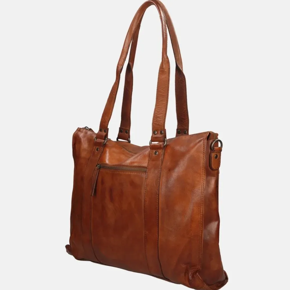 Dames Laptoptassen^Bear Design Mea laptoptas 14 inch cognac