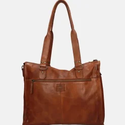 Dames Laptoptassen^Bear Design Mea laptoptas 14 inch cognac