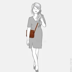 Crossbody Tassen^Bear Design Miley crossbody tas cognac