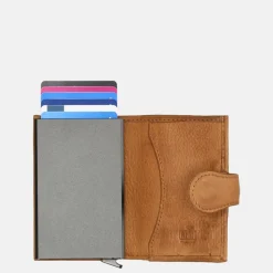 Pasjeshouders | Heren Portemonnees^Bear Design pasjeshouder cognac