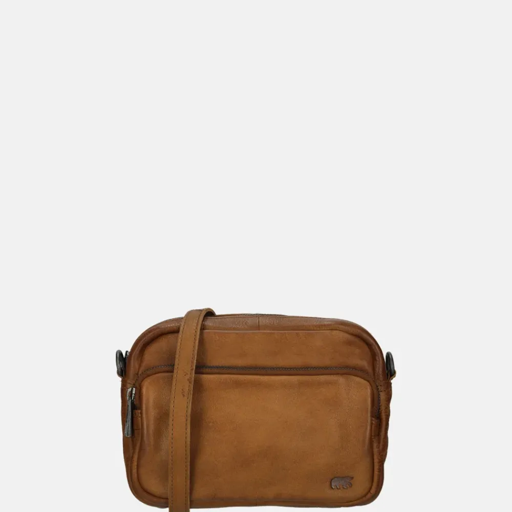 Crossbody Tassen^Bear Design Peggy crossbody tas cognac