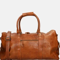 Weekendtassen | Reistassen Zonder Wielen^Bear Design Ruben reistas cognac