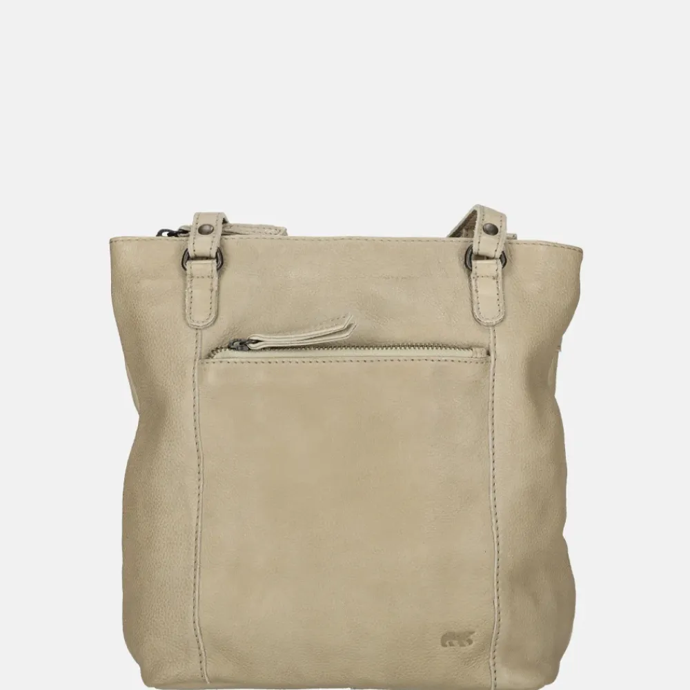 Shoppers^Bear Design shopper/rugzak zilver mink