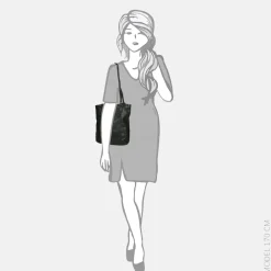 Shoppers^Bear Design shopper/rugzak zwart