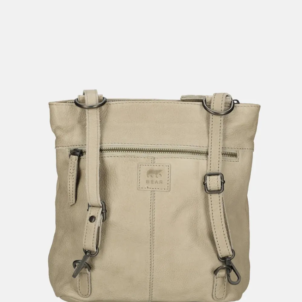 Shoppers^Bear Design shopper/rugzak zilver mink