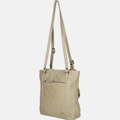Shoppers^Bear Design shopper/rugzak zilver mink
