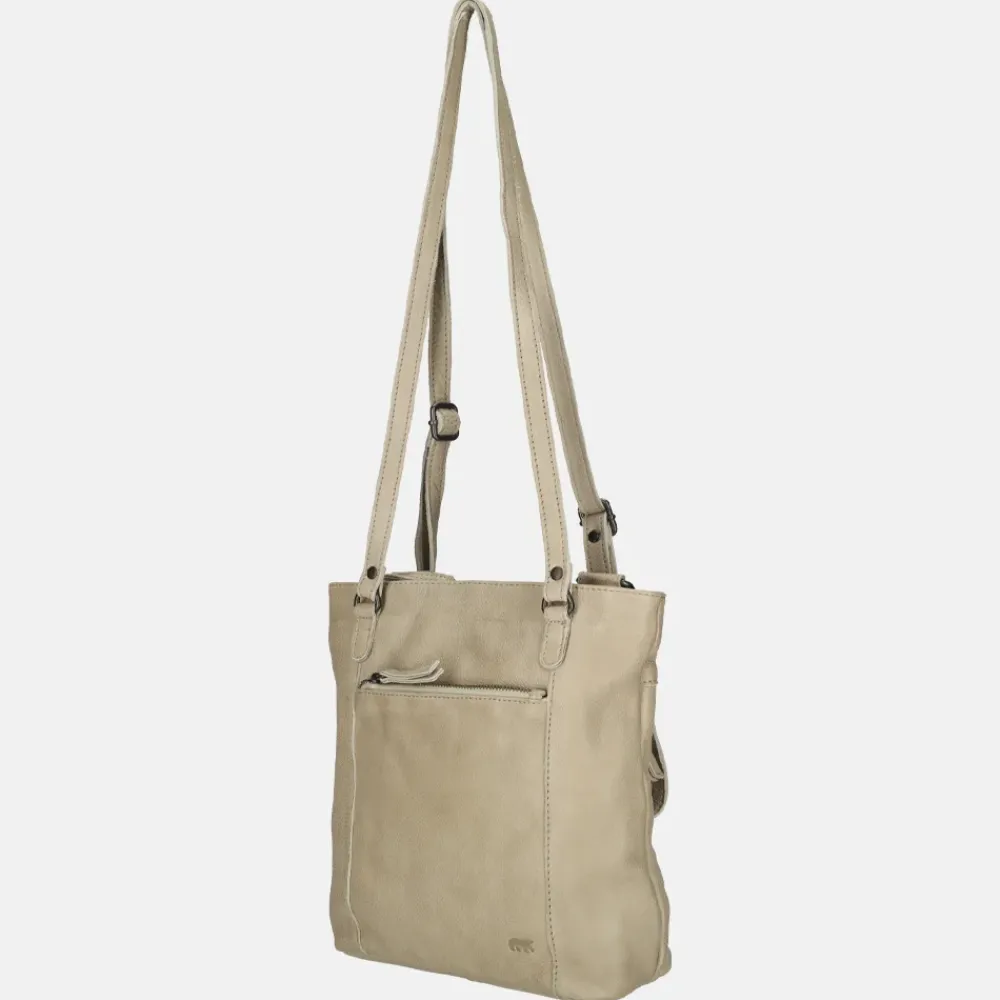 Shoppers^Bear Design shopper/rugzak zilver mink
