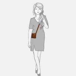 Crossbody Tassen^Bear Design Uma crossbody tas M cognac
